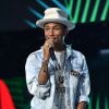Pharrell Williams sur scène à Wembley lors du Capital FM Summertime Ball. Londres, le 21 juin 2014.