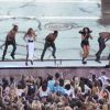 Le girlsband Little Mix sur scène à Wembley lors du Capital FM Summertime Ball. Londres, le 21 juin 2014.