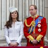 Kate Middleton, la duchesse de Cambridge, le prince William - La famille royale britannique réunie pour présider le traditionnel Trooping the Colour à Londres, le 14 juin 2014.