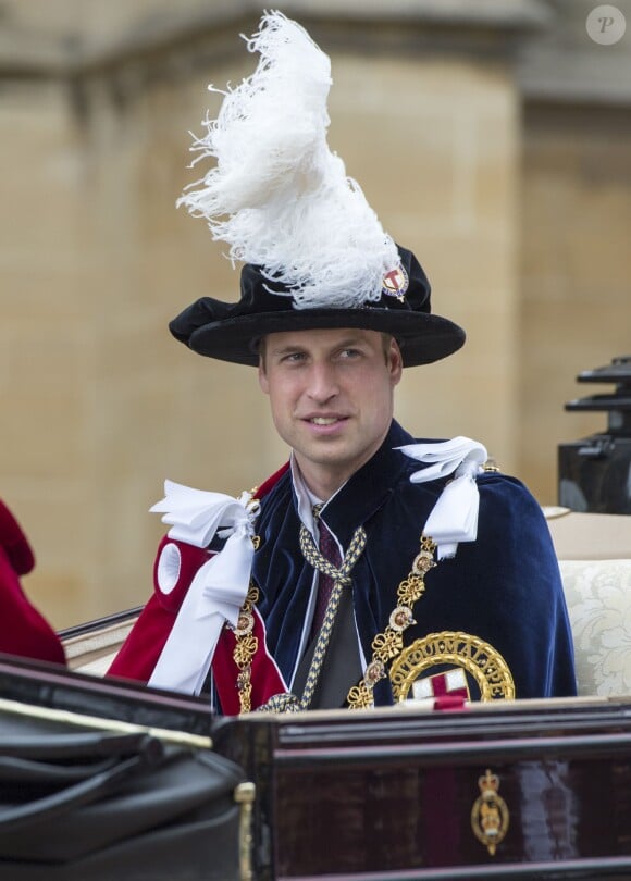 Prince William - La famille royale britannique assiste à la cérémonie Garter en la chapelle St George au château de Windsor, le 16 juin 2014.