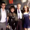 Exclusif - Lady Linda Wong Davies, entourée de son fils et de Frédéric Mitterrand, et Clara Wong - Présentation de la version remasterisée du film "La Divine" à la Cinémathèque française à Paris, le 24 juin 2014.