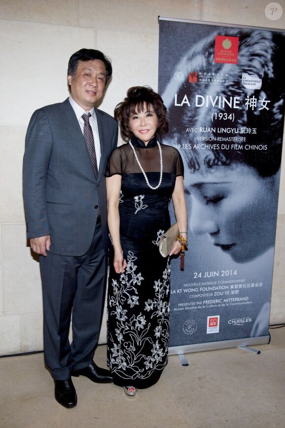 Exclusif - Zou Ye et Lady Linda Wong Davies - Présentation de la version remasterisée du film "La Divine" à la Cinémathèque française à Paris, le 24 juin 2014.