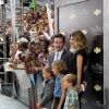Mark Wahlberg avec sa femme Rhea et leurs enfants Ella, Michael et Brendan (la petite Grace n'est pas là), lors de l'avant-première à New York de Transformers - l'Age de l'extinction, le 25 juin 2014