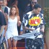 Exclusif - Chris Brown quitte l'hôtel SLS à Beverly Hills. Le 20 juin 2014.