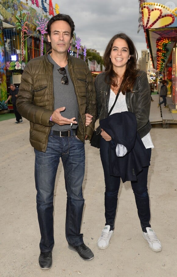 Anthony Delon et sa demi-soeur Anouchka Delon participent à l'ouverture de la fête des Tuileries 2014 à Paris, le 27 juin 2014.