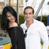 Ludovic Chancel (le fils de Sheila) et sa femme Sylvie Ortega Munos participent à l'ouverture de la fête des Tuileries 2014 à Paris, le 27 juin 2014.