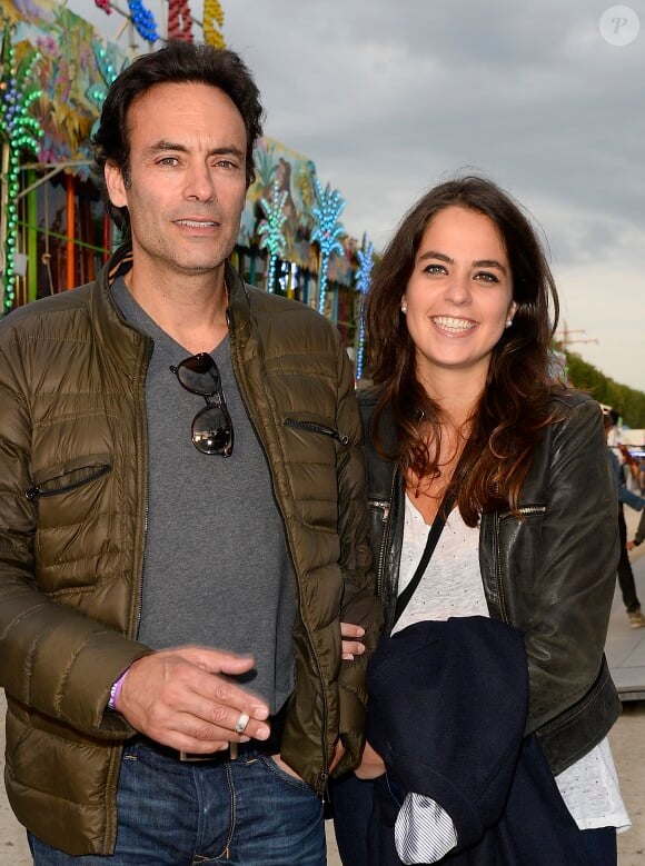 Anthony et Anouchka Delon participent à l'ouverture de la fête des Tuileries 2014 à Paris, le 27 juin 2014.