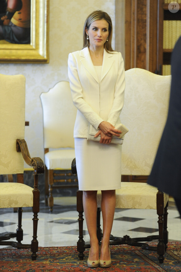La reine Letizia d'Espagne au Vatican, le 30 juin 2014