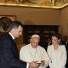 Le roi Felipe VI d'Espagne et son épouse la reine Letizia étaient reçus par le pape François au Vatican, le 30 juin 2014