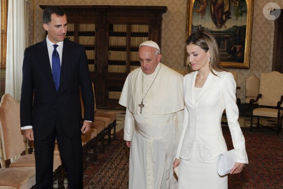 Le roi Felipe VI d'Espagne et son épouse la reine Letizia étaient reçus par le pape François au Vatican, le 30 juin 2014