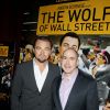 Leonardo DiCaprio et le scénariste Terence Winter à New York, le 13 février 2014.