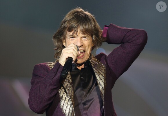 Mick Jagger et les Rolling Stones en concert à Düsseldorf le 19 juin 2014.