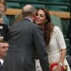 Kate Middleton et son époux le prince William ont assisté le 2 juillet 2014 à la défaite d'Andy Murray en quart de finale de Wimbledon