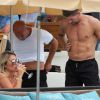 Steven Gerard et sa femme Alex Curran profitent de leurs vacances à Ibiza, le 2 juillet 2014