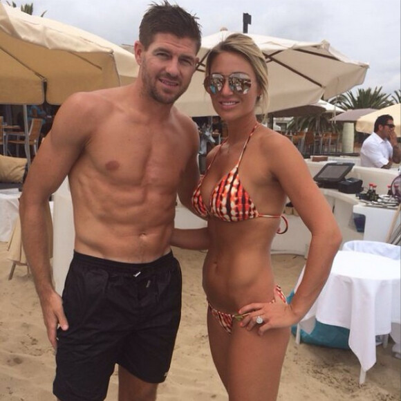 Steven Gerrard et son épouse Alex vacances à Ibiza, photo publiée sur son compte Instagram, le 2 juillet 2014