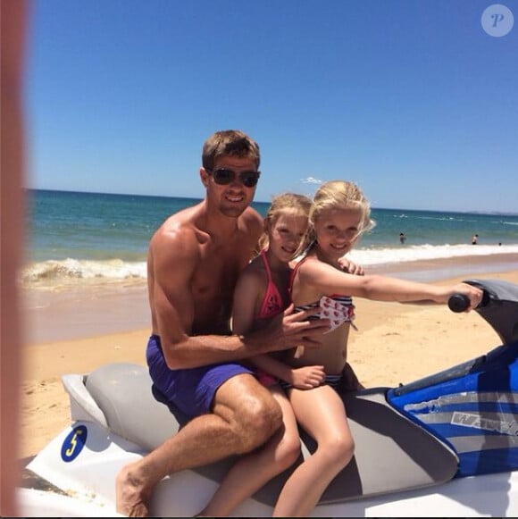 Steven Gerrard et ses filles en vacances à Ibiza, photo publiée sur son compte Instagram, le 29 juin 2014