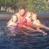 Steven Gerrard et ses filles en vacances à Ibiza, photo publiée sur son compte Instagram, le 28 juin 2014