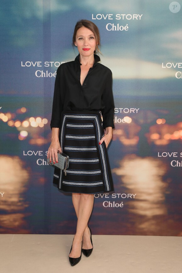 Anne Marivin lors du lancement du nouveau parfum de la marque Chloé "Love Story" à l'Institut du Monde Arabe à Paris, le 2 juillet 2014.