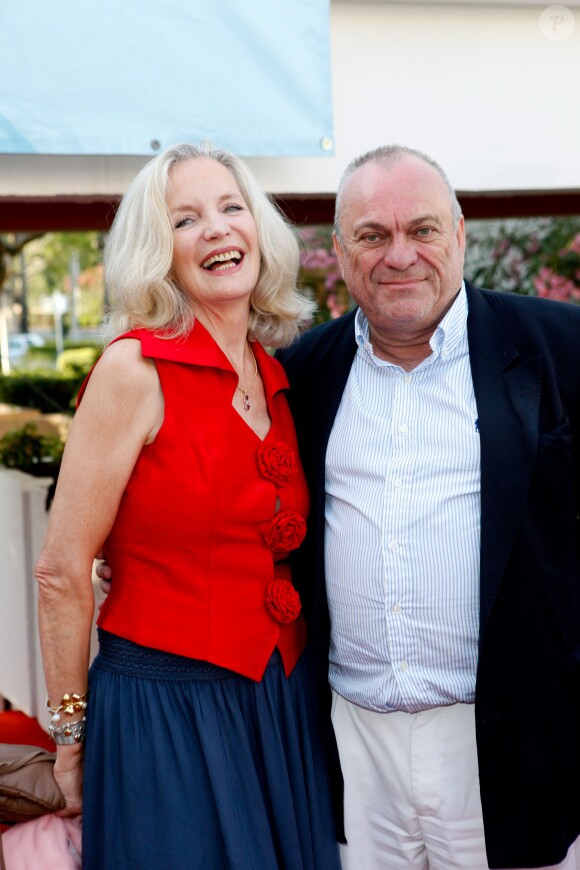 Marie-Christine Adam et Jean-Christophe Bouvet à la première du film "Le Jeu de la vérité" lors de la cérémonie de clôture du 11ème festival "Les Hérault du cinéma et de la télé 2014" au Cap d'Agde, le 5 juillet 2014.