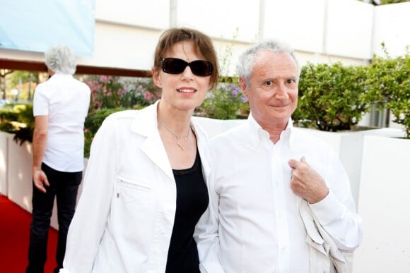 Daniel Prévost et sa compagne Françoise à la première du film "Le Jeu de la vérité" lors de la cérémonie de clôture du 11e festival "Les Hérault du cinéma et de la télé 2014" au Cap d'Agde, le 5 juillet 2014.