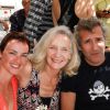 Delphine Zentout, Marie-Christine Adam et Manuel Gélin sur la plage Bianca lors du 11ème festival "Les Hérault du cinéma et de la télé 2014" au Cap d'Agde, le 5 juillet 2014.