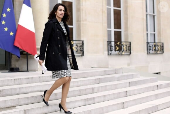 Aurélie Filippetti quittant le palais de l'Elysée le 9 juillet 2014.