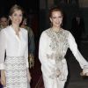La reine Letizia d'Espagne et la princesse Lalla Salma du Maroc, deux icônes d'élégance éblouissantes lors de l'iftar offert le 14 juillet 2014 au palais royal à Rabat par le roi Mohammed VI pour la visite inaugurale du roi Felipe VI d'Espagne et son épouse.