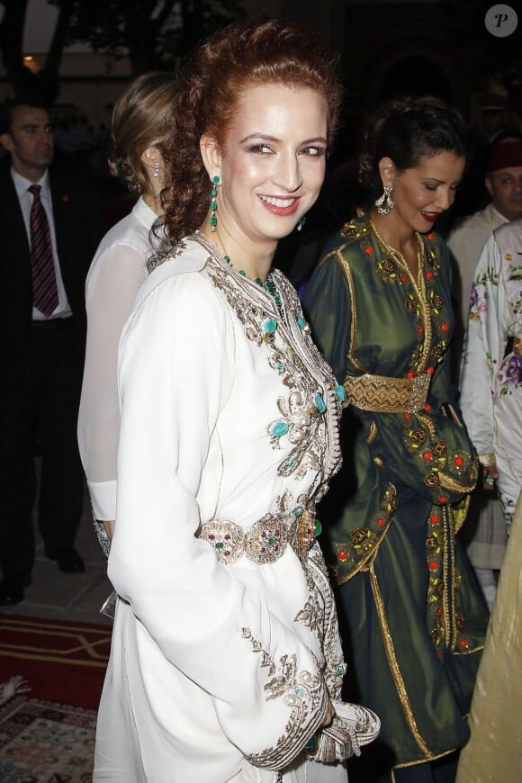 La princesse Lalla Salma du Maroc lors de l'iftar offert le 14 juillet 2014 au palais royal à Rabat par son mari le roi Mohammed VI pour la visite inaugurale du roi Felipe VI d'Espagne et son épouse Letizia.