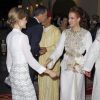 Letizia d'Espagne et Lalla Salma du Maroc, deux icônes d'élégance éblouissantes lors de l'iftar offert le 14 juillet 2014 au palais royal à Rabat par le roi Mohammed VI pour la visite inaugurale du roi Felipe VI d'Espagne et son épouse.