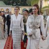 Letizia d'Espagne et Lalla Salma du Maroc, deux icônes d'élégance éblouissantes lors de l'iftar offert le 14 juillet 2014 au palais royal à Rabat par le roi Mohammed VI pour la visite inaugurale du roi Felipe VI d'Espagne et son épouse.