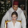 Letizia d'Espagne lors de l'iftar offert le 14 juillet 2014 au palais royal à Rabat par le roi Mohammed VI pour la visite inaugurale du roi Felipe VI d'Espagne et son épouse.