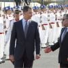 Le roi Felipe VI et la reine Letizia d'Espagne effectuaient le 14 juillet 2014 leur visite inaugurale au Maroc et ont été accueillis à Rabat par le roi Mohammed VI et sa famille.