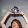 Muriel Mayette, lauréate du Prix Pershing Hall de la personnalité culturelle de l'année à Paris, le 14 octobre 2013 