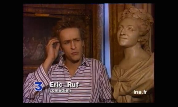 Eric Ruf dans un reportage de France 3 sur "L'échange" de Paul Claudel à la Comédie-Française, le 25 octobre 1995.