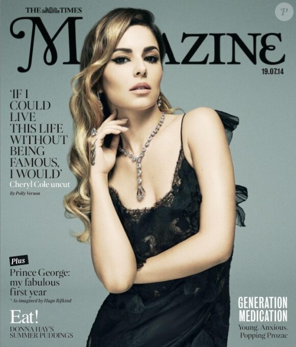 Cheryl Cole en couverture de "The Times Magazine", le 19 juillet 2014.
