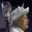 La reine Elizabeth II lors de la cérémonie d'ouverture des Jeux du Commonwealth 2014, le 23 juillet au Celtic Park de Glasgow.