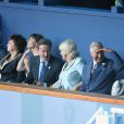 Samantha Cameron, David Cameron, Camilla Parker-Bowles, duchesse de Cornouailles, le prince Charles, prince de Galles - La famille royale anglaise assiste à l'ouverture des XXèmes Jeux du Commonwealth au Celtic Park à Glasgow, le 23 juillet 2014.  Her Majesty The Queen, Head of the Commonwealth, accompanied by His Royal Highness The Duke of Edinburgh, opens the XX Commonwealth Games in Glasgow, on July 23, 2014. The opening ceremony at Celtic Park is also attended by Their Royal Highnesses The Prince of Wales and Duchess of Cornwall and The Earl and Countess of Wessex. Rod Stewart performed at the opening ceremony. Also attending, Ed Milliband, Pamela Stephenson, Billy Connolly.23/07/2014 - Glasgow