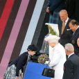 La reine Elisabeth II d'Angleterre et le prince Philip, duc d'Edimbourg - La famille royale anglaise assiste à l'ouverture des XXèmes Jeux du Commonwealth au Celtic Park à Glasgow, le 23 juillet 2014.  Her Majesty The Queen, Head of the Commonwealth, accompanied by His Royal Highness The Duke of Edinburgh, opens the XX Commonwealth Games in Glasgow, on July 23, 2014. The opening ceremony at Celtic Park is also attended by Their Royal Highnesses The Prince of Wales and Duchess of Cornwall and The Earl and Countess of Wessex. Rod Stewart performed at the opening ceremony. Also attending, Ed Milliband, Pamela Stephenson, Billy Connolly.23/07/2014 - Glasgow