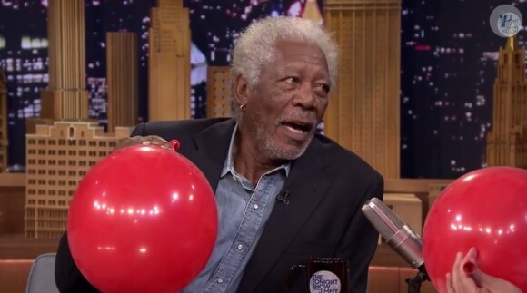 Morgan Freeman au Tonight Show With Jimmy Fallon le 24 juillet 2014.