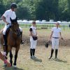 Guillaume Canet, Marina Hands et Charlotte Casiraghi au Jumping de Chantilly, neuvième étape du Longines Global Champions Tour, le 27 juillet 2014.