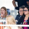 Bill Gates et Melinda Gates avec leur fille Jennifer au Jumping de Chantilly, neuvième étape du Longines Global Champions Tour, le 27 juillet 2014.