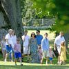 La famille royale de Danemark au château de Grasten le 24 juillet 2014, lors de la traditionnelle séance photo estivale pour la presse.
