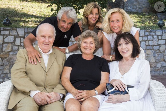 Michel Boujenah, Michel Bouquet, Brigitte Fossey, Juliette Gréco, Jacqueline Franjou et Wendy Bouchard au 30e Festival de Ramatuelle, France, le 3 août 2014.