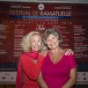Jacqueline Franjou et Brigitte Fossey au 30e Festival de Ramatuelle, France, le 3 août 2014.