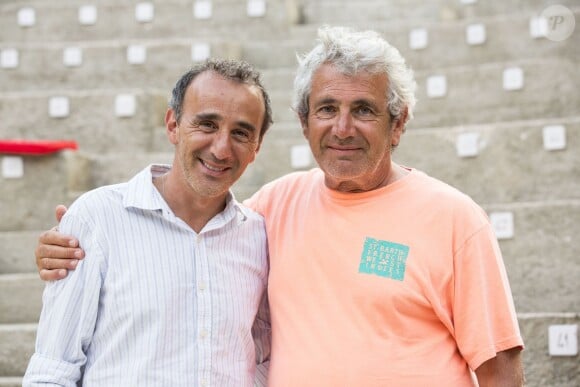 Elie Semoun et Michel Boujenah au 30e Festival de Ramatuelle, France, le 2 août 2014.