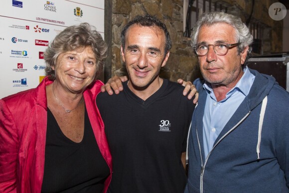Michel Boujenah et Elie Semoun au 30e Festival de Ramatuelle, France, le 3 août 20142