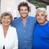 Jacqueline Franjou, Matthieu Chedid et Michel Boujenah au 30e Festival de Ramatuelle, France, le 1er août 2014.