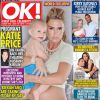 Katie Price, enceinte en couverture du magazine anglais OK!, daté d'août 2014.