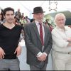 Tahar Rahim, Jacques Audiard et Niels Arestrup au Festival de Cannes 2009 pour Un prophète