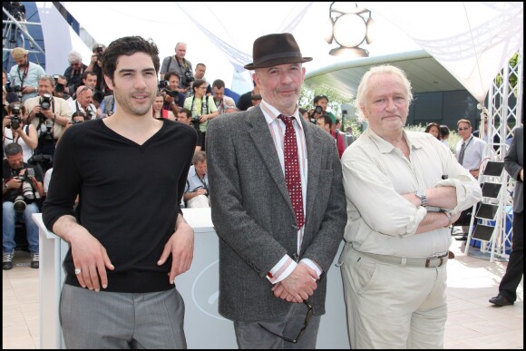 Tahar Rahim, Jacques Audiard et Niels Arestrup au Festival de Cannes 2009 pour Un prophète